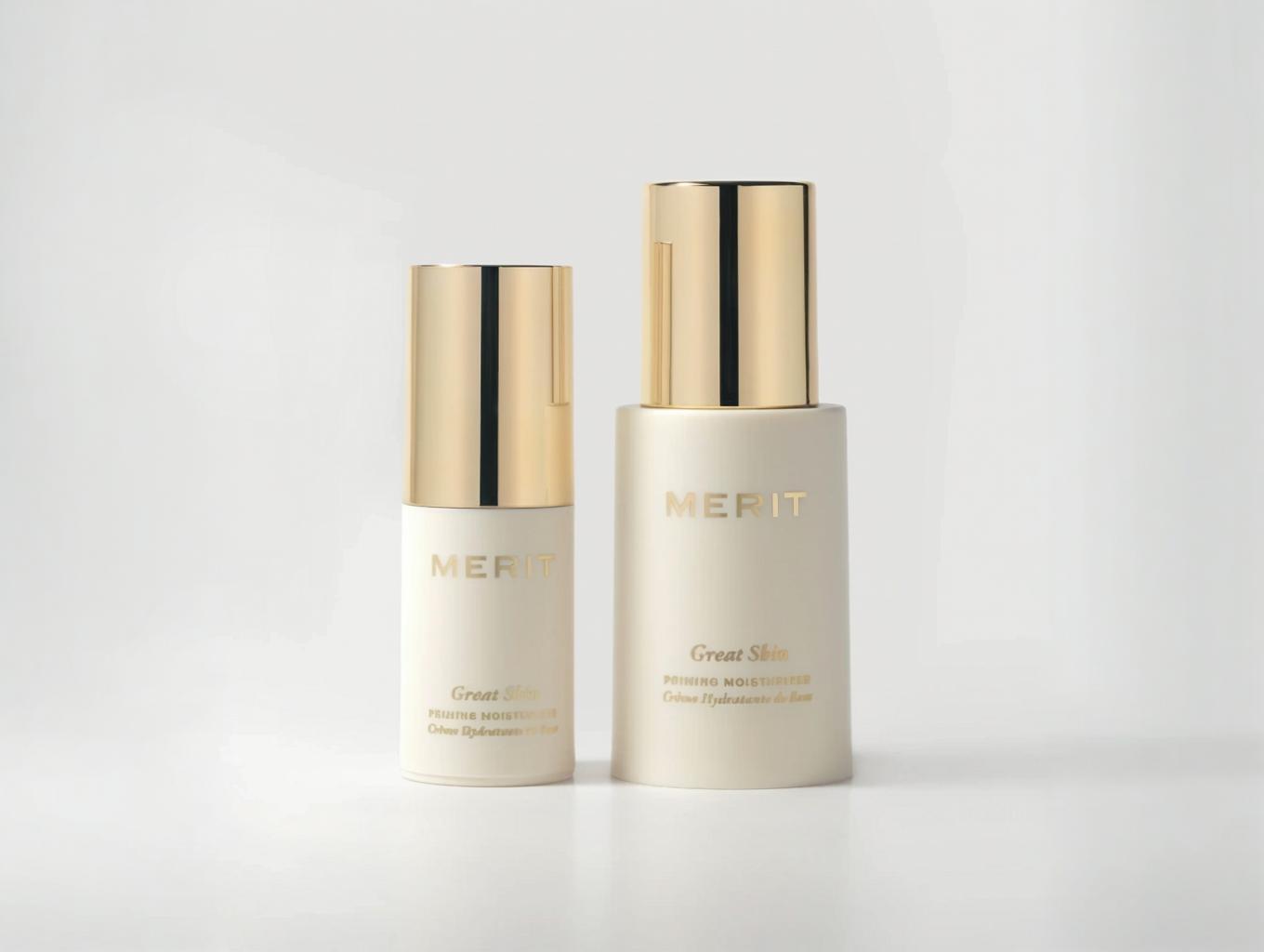 Merit Beauty Great Skin Instant Glow Moisturizer bottle alongside its packaging